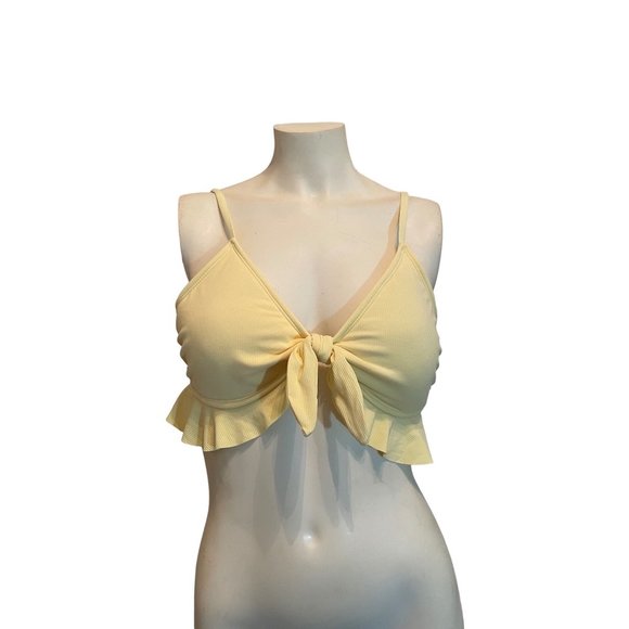 Xhilaration Women’s SZ XL (12-14) Yellow Bikini Top NWT - Picture 1 of 7